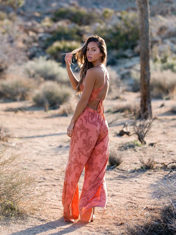 red strappy jumpsuit
