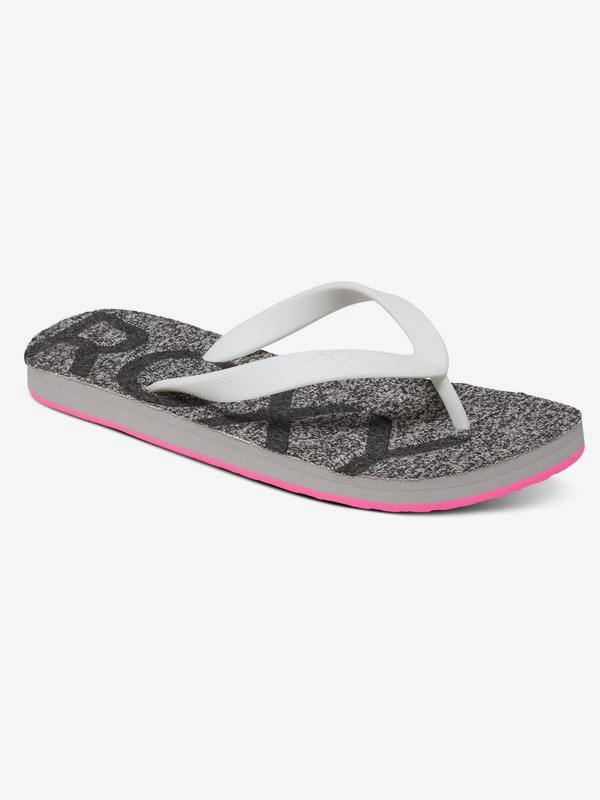 roxy silver flip flops