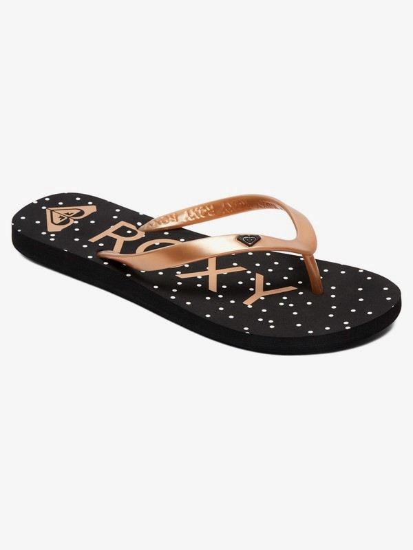 roxy, Tahiti Flip-Flops, BLACK/GOLD (bg3) 0 Tahiti Flip-Flops Black ARJL100669 Roxy