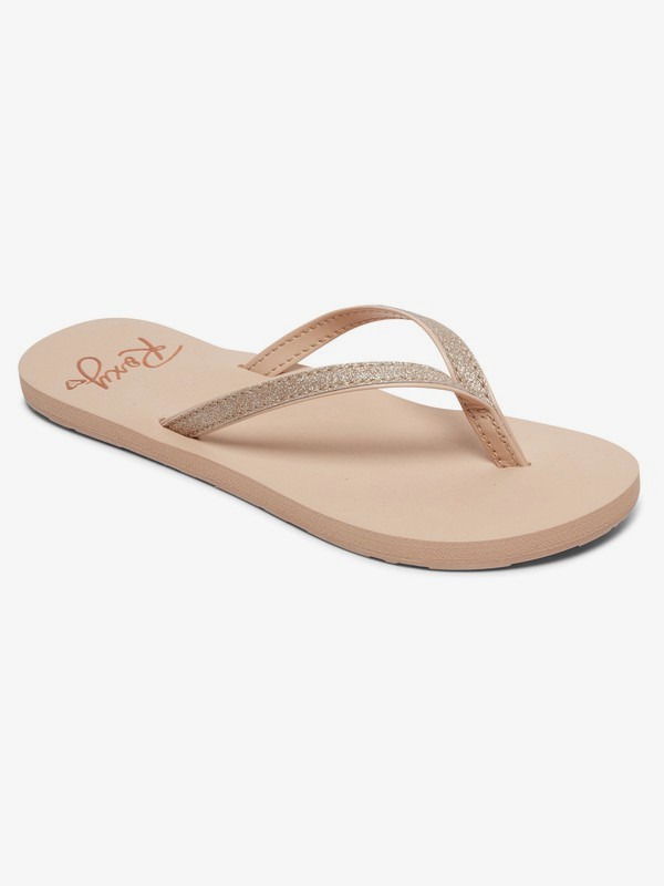 roxy jyll flip flops tan