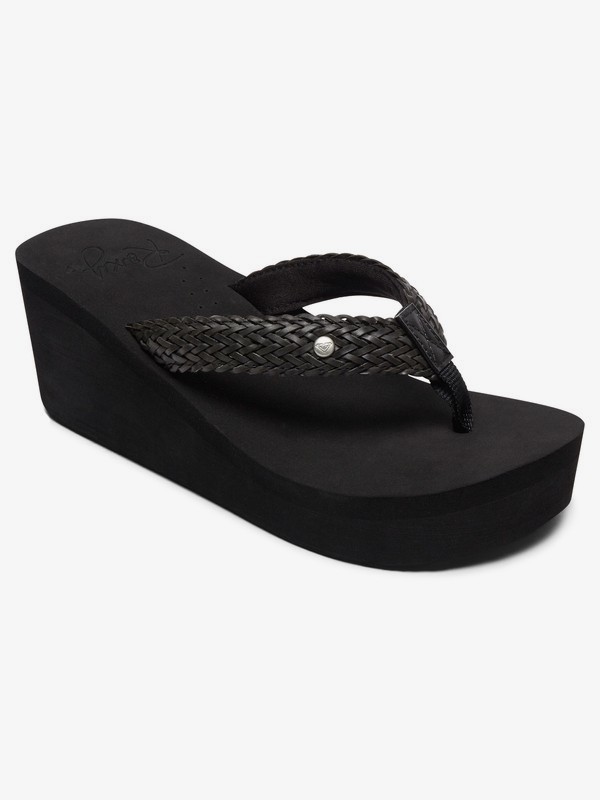 roxy, Mellie Wedge Sandals, BLACK (blk) 0 Mellie Wedge Sandals Black ARJL100675 Roxy