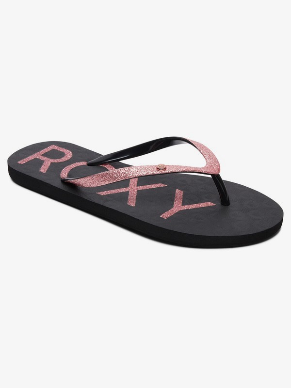 roxy, Viva Glitter - Tongs pour Femme, BLACK/RUST (lrt) 0 Viva Glitter - Tongs pour Femme Noir ARJL100678 Roxy