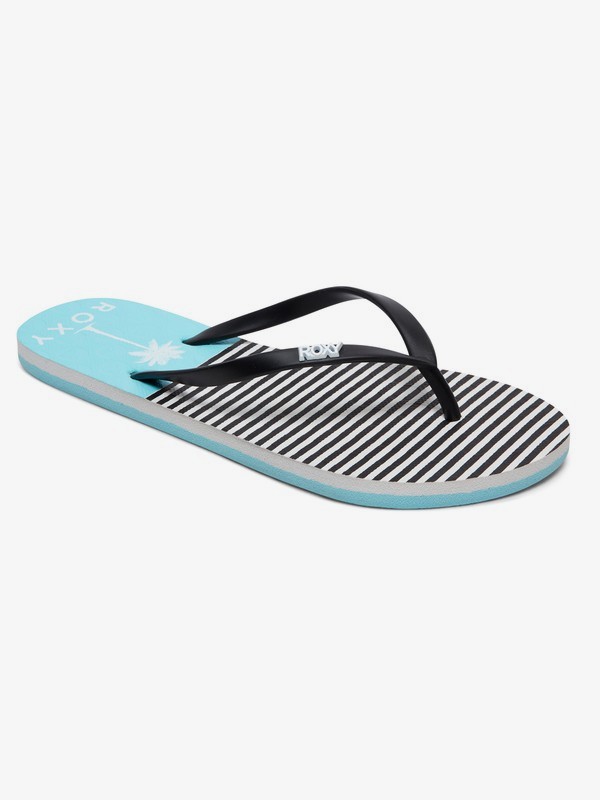 roxy, Viva Stamp Flip-Flops, BLACK/AQUA (ba2) 0 Viva Stamp Flip-Flops Black ARJL100683 Roxy