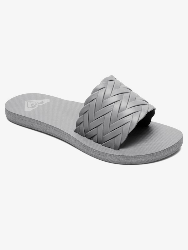 roxy, Kirbi Slider Sandals, SILVER (sil) 0 Kirbi Slider Sandals Grey ARJL100768 Roxy