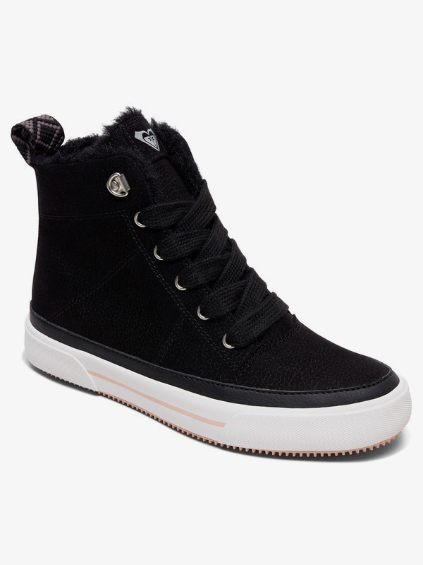 roxy, Ivan Fur High-Top Shoes, BLACK (blk) 0 Ivan Fur High-Top Shoes Black ARJS300331 Roxy