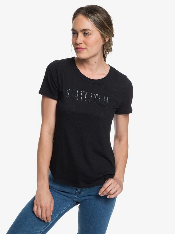 roxy, Staycation Tee, BLACK (kvj0) 0 Staycation Tee Black ARJZT04972 Roxy