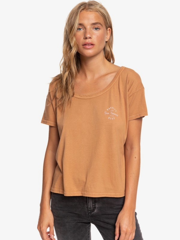 Letterman Sun Tanning Cropped Tee Roxy