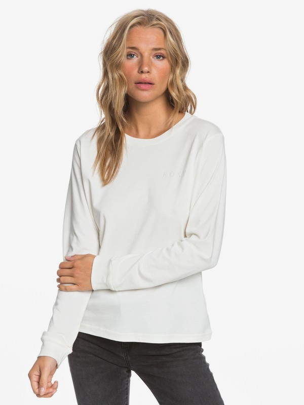 roxy, Up The Country Long Sleeve Tee, SNOW WHITE (wbk0) 0 Up The Country Long Sleeve Tee White ARJZT05669 Roxy