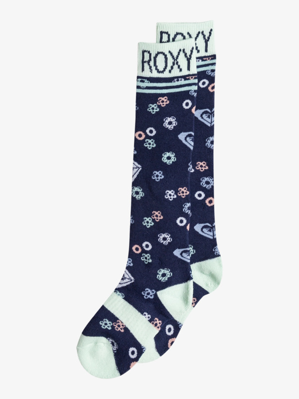 Roxy - Snowboard/ski-sokken voor meisjes - Frosty - Middeleeuws blauw neo - maat S/M