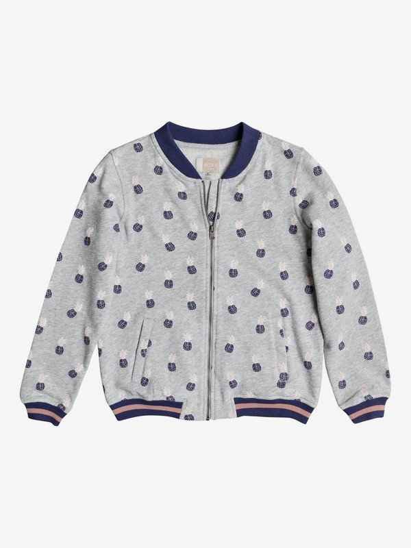 roxy, Coming Alone - Sudadera-Chaqueta Bomber para Chicas 8-16, HERITAGE HEATHER ICE PINEAPPLE (sgr6) 0 Coming Alone - Sudadera-Chaqueta Bomber para Chicas 8-16 Gris ERGFT03256 Roxy