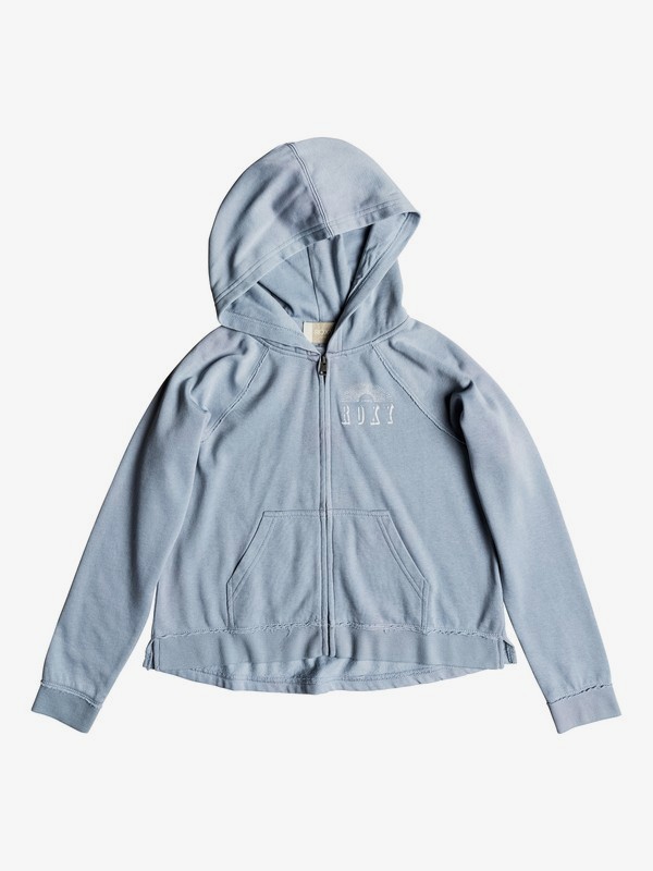 roxy, Girl's 7-14 Pretty Smile Circle Spirit Zip-Up Hoodie, ASHLEY BLUE (bhl0) 0 Girl's 7-14 Pretty Smile Circle Spirit Zip-Up Hoodie Blue ERGFT03304 Roxy