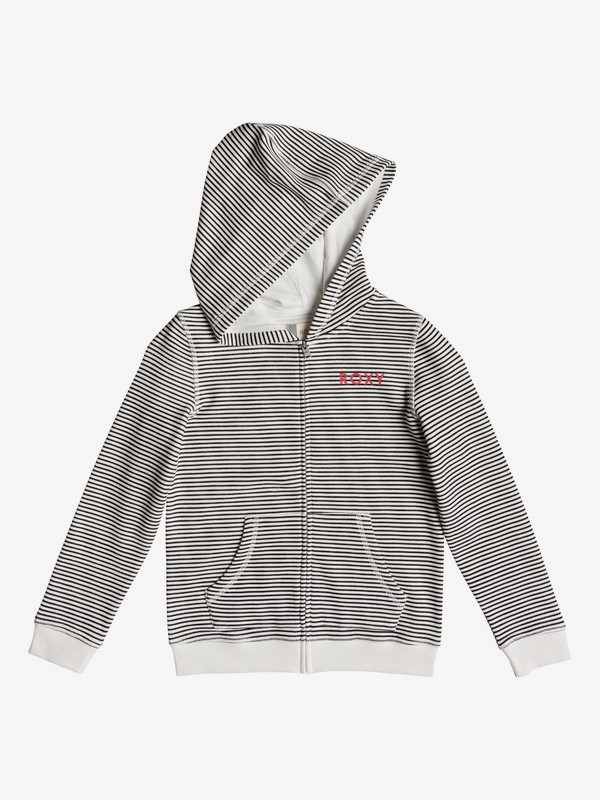 roxy, Just A Little - Sweat à capuche zippé pour Fille 8-16 ans, ANTHRACITE COSY STRIPES (kvj4) 0 Just A Little - Sweat à capuche zippé pour Fille 8-16 ans Noir ERGFT03358 Roxy