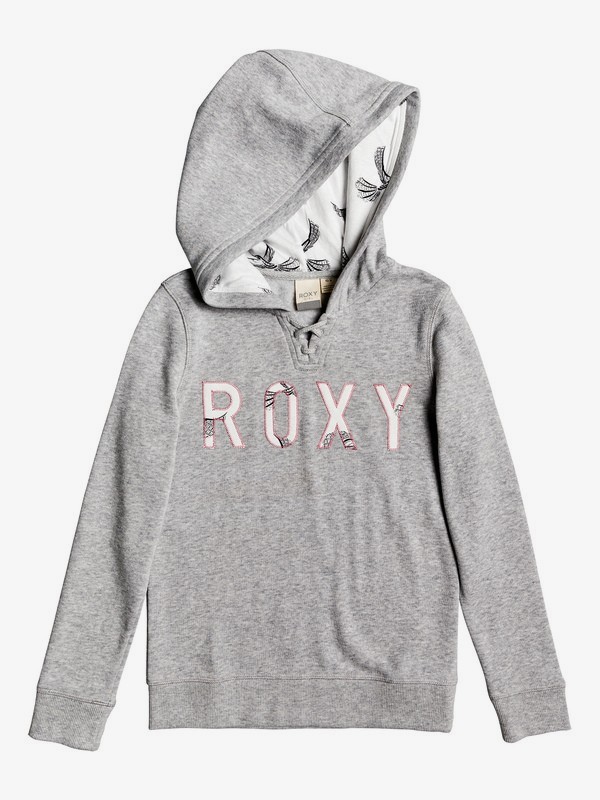 roxy, Really Love - Hoodie for Girls 4-16, HERITAGE HEATHER (sgrh) 0 Really Love - Hoodie for Girls 4-16 Grey ERGFT03416 Roxy