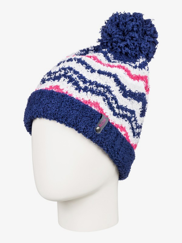 roxy, Ivalo - Bonnet à pompon pour Fille 8-16 ans, MEDIEVAL BLUE (bte0) 0 Ivalo - Bonnet à pompon pour Fille 8-16 ans Bleu ERGHA03133 Roxy
