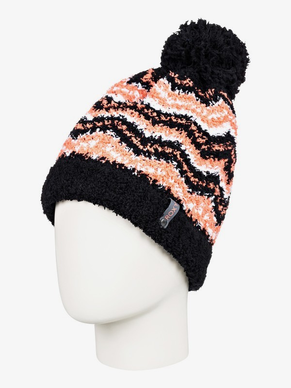 roxy, Ivalo - Bonnet à pompon pour Fille 8-16 ans, TRUE BLACK (kvj0) 0 Ivalo - Bonnet à pompon pour Fille 8-16 ans Noir ERGHA03133 Roxy