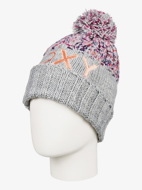 roxy, Alyeska - Bonnet à pompon pour Fille 8-16 ans, HEATHER GREY (sjeh) 0 Alyeska - Bonnet à pompon pour Fille 8-16 ans Gris ERGHA03134 Roxy