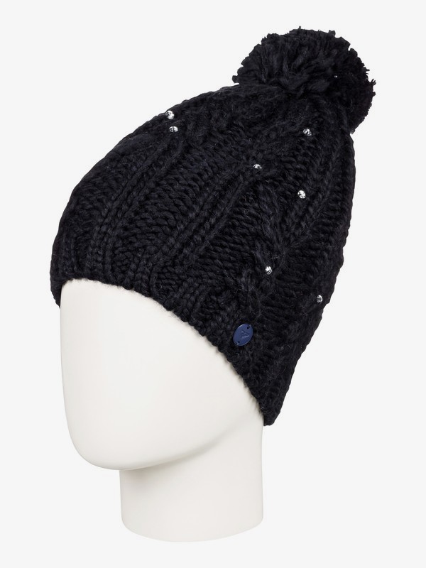 roxy, Shooting Star - Bonnet à pompon pour Fille 8-16 ans, TRUE BLACK (kvj0) 0 Shooting Star - Bonnet à pompon pour Fille 8-16 ans Noir ERGHA03136 Roxy