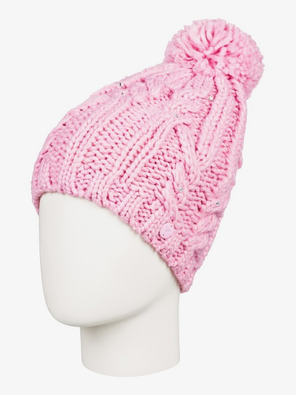 roxy, Shooting Star - Pom-Pom Beanie for Girls 8-16, PRISM PINK (meq0) 0 Shooting Star - Pom-Pom Beanie for Girls 8-16 Pink ERGHA03136 Roxy