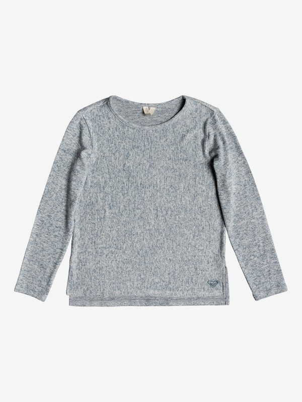 roxy, Girl's 7-14 Cosy Day Long Sleeve Top, BLUE MIRAGE (bmk0) 0 Girl's 7-14 Cosy Day Long Sleeve Top Blue ERGKT03110 Roxy