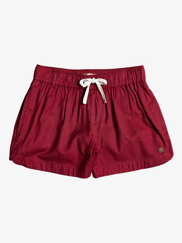 roxy, Una Mattina Lightweight Shorts, RHUBARB (rze0) 0 Una Mattina Lightweight Shorts Red ERGNS03046 Roxy