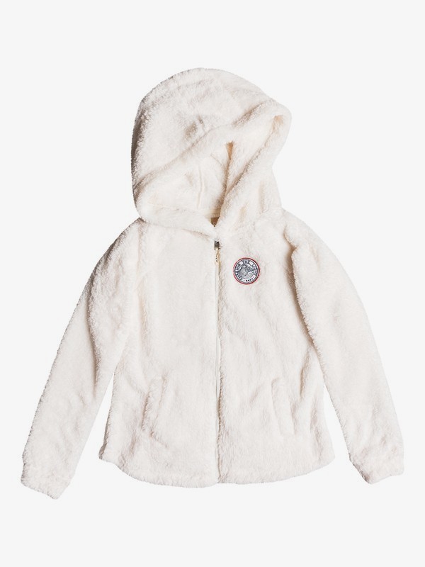 roxy, Elastic Heart - Sweat à capuche zippé en sherpa pour Fille 8-16 ans, MARSHMALLOW (wbt0) 0 Elastic Heart - Sweat à capuche zippé en sherpa pour Fille 8-16 ans Blanc ERGPF03014 Roxy
