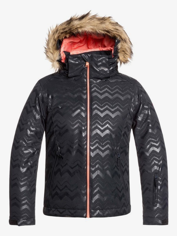 roxy, Jet Ski - Veste de snow pour Fille 8-16 ans, TRUE BLACK AZTECSPIRITEMBOS (kva1) 0 Jet Ski - Veste de snow pour Fille 8-16 ans Noir ERGTJ03079 Roxy