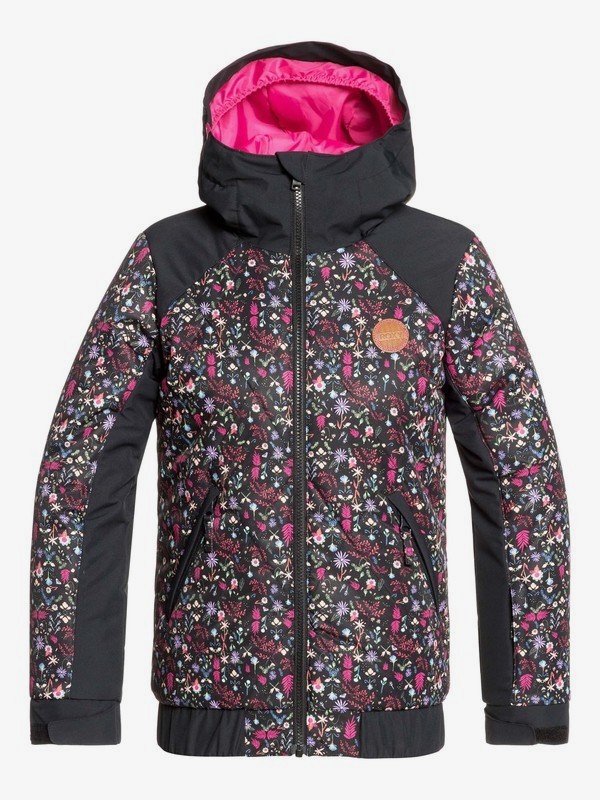 roxy, Lowland Snow Jacket, TRUE BLACK GEORGIA FLOWERS (kvm2) 0 Lowland Snow Jacket Black ERGTJ03080 Roxy
