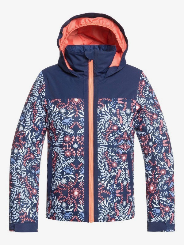 roxy, Delski - Veste de snow pour Fille 8-16 ans, MEDIEVAL BLUE AMPARO FLOWERS (bte7) 0 Delski - Veste de snow pour Fille 8-16 ans Bleu ERGTJ03081 Roxy