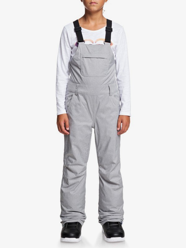 roxy, Non Stop Snow Bib Pants, HEATHER GREY (sjeh) 0 Non Stop Snow Bib Pants Grey ERGTP03019 Roxy