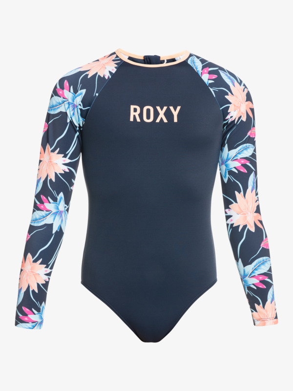 Roxy Sporty Girl Long Sleeve UPF 50 OnePiece Swimsuit for Girls Roxy