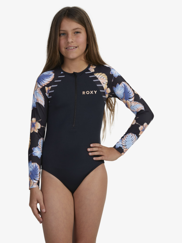 Girls 616 Swim For Good Time Long Sleeve OnePiece Rashguard Roxy