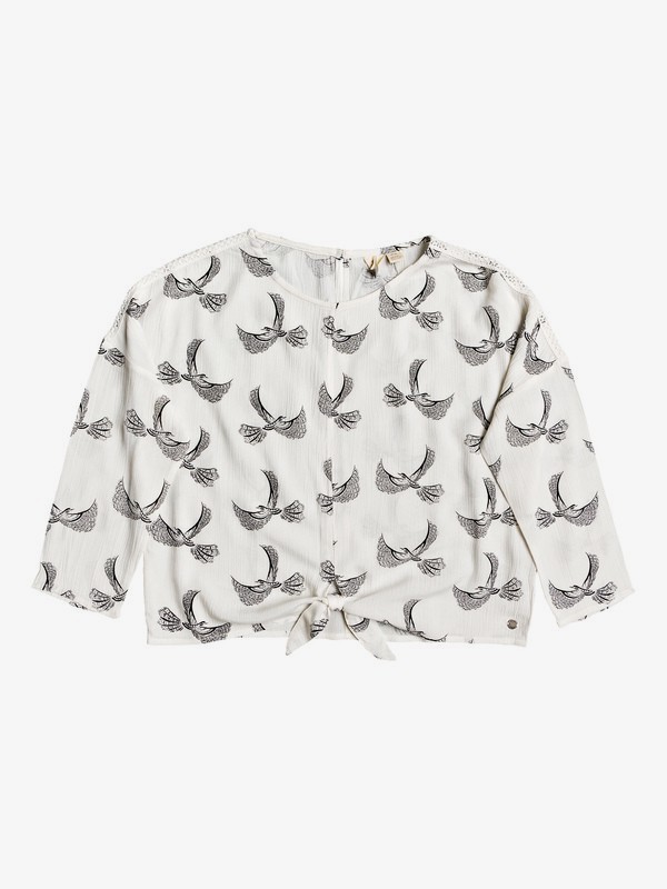 roxy, In My Head - Haut manches longues avec fermeture sur le devant pour Fille 4-16, SNOW WHITE FLIGHT (xwwb) 0 In My Head - Haut manches longues avec fermeture sur le devant pour Fille 4-16 Blanc ERGWT03061 Roxy