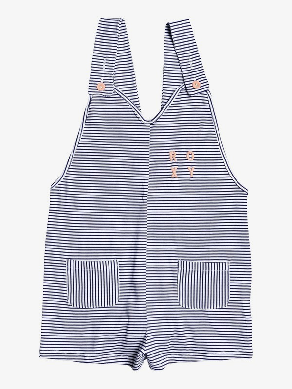 roxy, Surfing Free - Combishort à bretelles pour Fille 8-16 ans, MEDIEVAL BLUE COSY STRIPES SWI (bte4) 0 Surfing Free - Combishort à bretelles pour Fille 8-16 ans Bleu ERGX603018 Roxy