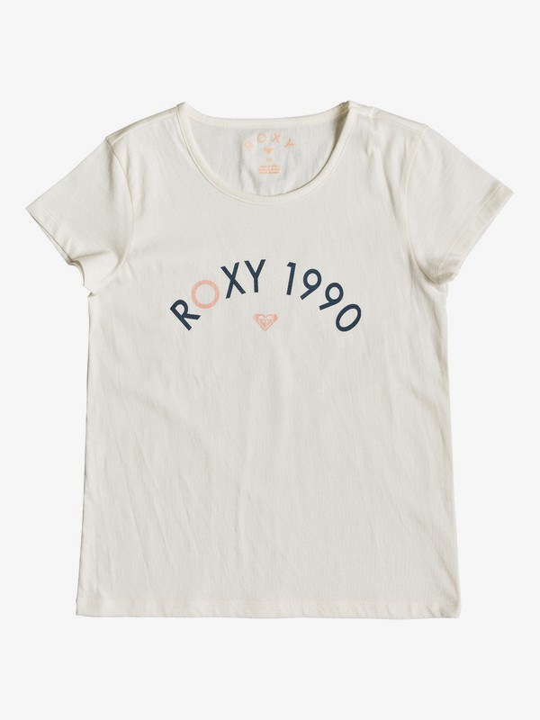 roxy, Roses In The Rain - T-Shirt voor Meisjes 8-16, MARSHMALLOW (wbt0) 0 Roses In The Rain - T-Shirt voor Meisjes 8-16 White ERGZT03390 Roxy
