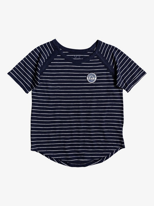 roxy, Magic Day Today - T-Shirt for Girls 4-16, MOOD INDIGO BELEM STRIPES (bsp4) 0 Magic Day Today - T-Shirt for Girls 4-16 Blue ERGZT03459 Roxy