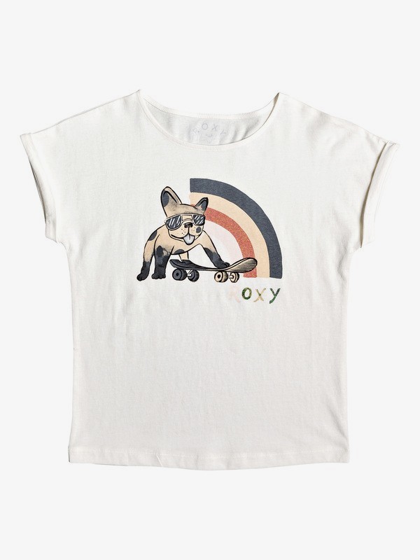 roxy, ROXY - T-Shirt for Girls 4-16, SNOW WHITE (wbk0) 0 ROXY - T-Shirt for Girls 4-16 White ERGZT03474 Roxy