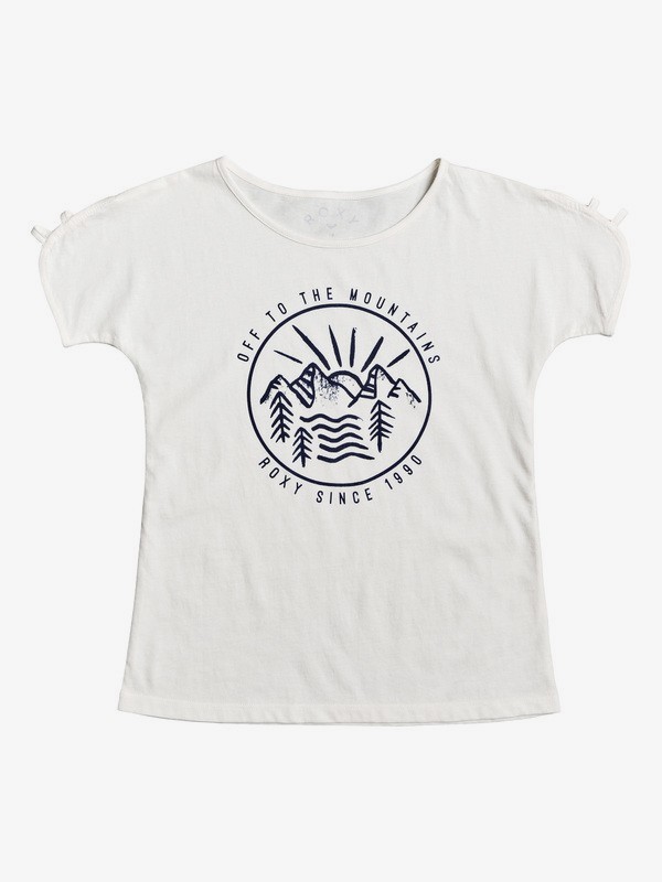 roxy, Sweet Afternoon B - T-shirt pour Fille 4-16, SNOW WHITE (wbk0) 0 Sweet Afternoon B - T-shirt pour Fille 4-16 Blanc ERGZT03489 Roxy