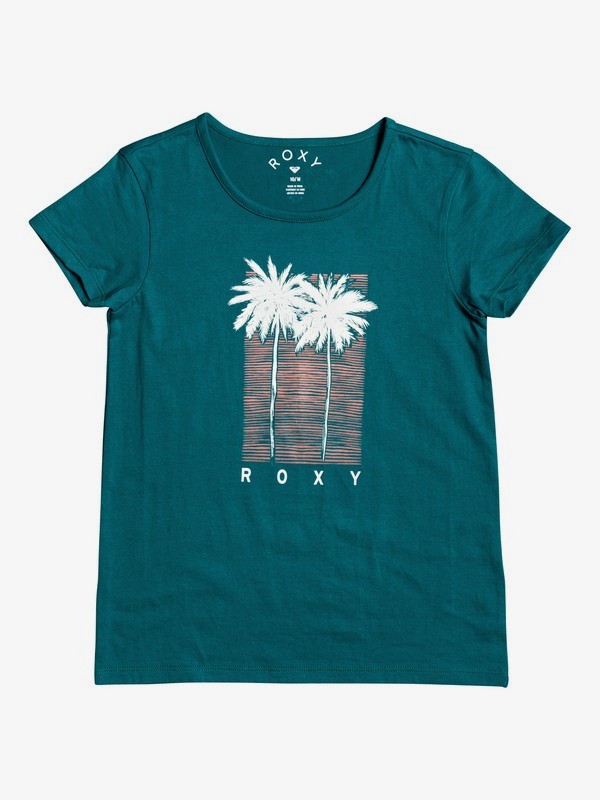 roxy, Girls' 4-16 Back To You A Tee, EVERGLADE (bss0) 0 Girls' 4-16 Back To You A Tee Blue ERGZT03514 Roxy