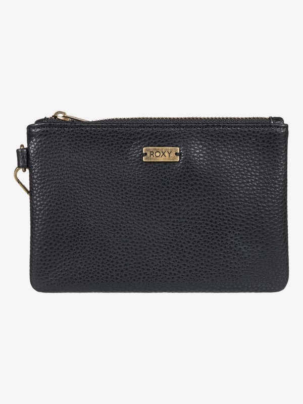 roxy, Beauty Talks - Portefeuille zippé pour Femme, ANTHRACITE (kvj0) 0 Beauty Talks - Portefeuille zippé pour Femme Noir ERJAA03627 Roxy