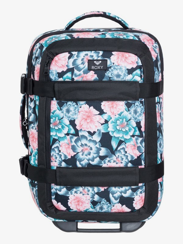 roxy, Wheelie 30L - Valise cabine à roulettes pour Femme, ANTHRACITE S CRYSTAL FLOWER (xkbm) 0 Wheelie 30L - Valise cabine à roulettes pour Femme Multicouleurs ERJBL03167 Roxy