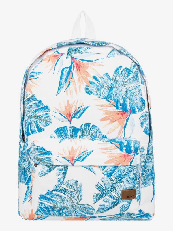 roxy, Sugar Baby Canvas 12L Small Backpack, BRIGHT WHITE MIDNIGHT PARADISE (wbb1) 0 Sugar Baby Canvas 12L Small Backpack White ERJBP03922 Roxy