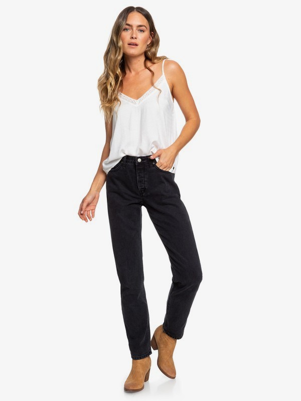 roxy, Every Second - Mom Fit Jeans for Women, ANTHRACITE (kvj0) 0 Every Second - Mom Fit Jeans for Women Black ERJDP03222 Roxy