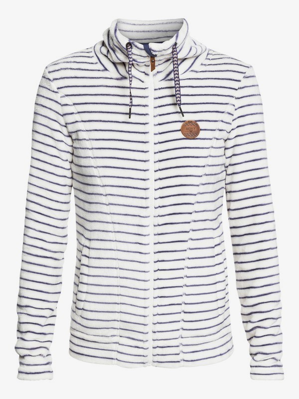 roxy, Eskimo - Polar técnico con cremallera para Mujer, EGRET_TEDDY STRIPES (wbs2) 0 Eskimo - Polar técnico con cremallera para Mujer Blanco ERJFT03739 Roxy