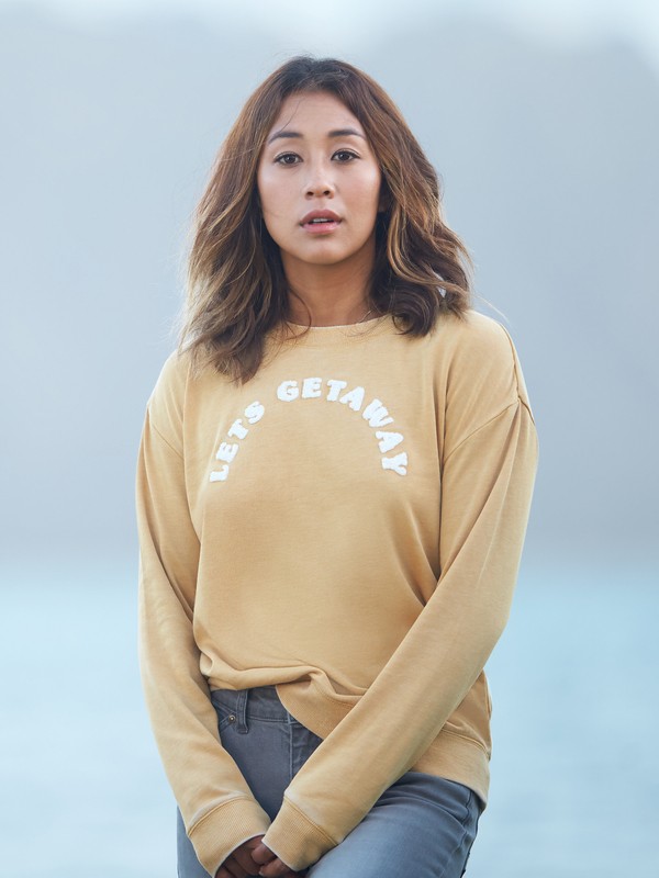 roxy, All At Sea A Sweatshirt, FALL LEAF (yjg0) 0 All At Sea A Sweatshirt Yellow ERJFT03848 Roxy