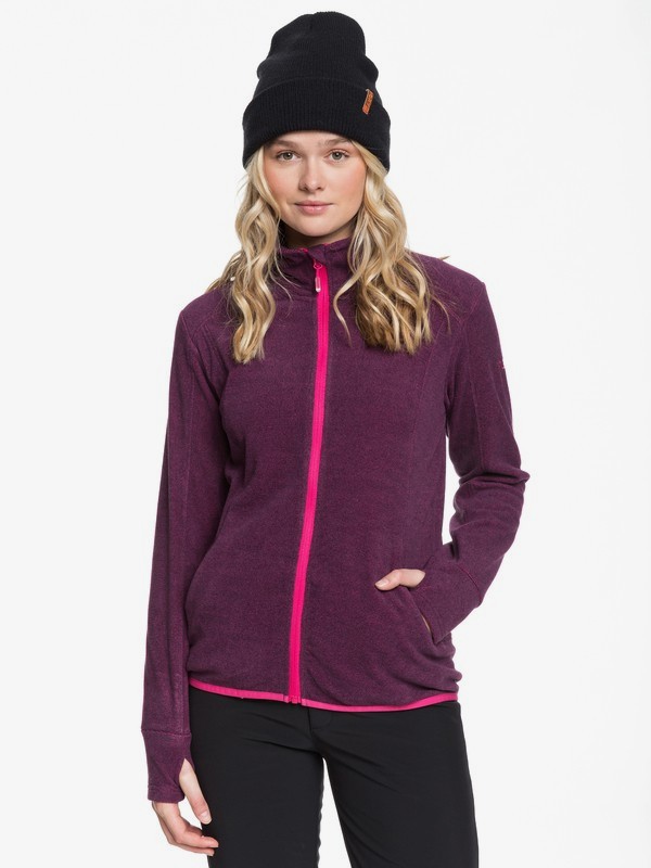 roxy, Harmony - Zip-Up Mock Neck Fleece for Women, BEETROOT PINK (mml0) 0 Harmony - Zip-Up Mock Neck Fleece for Women Pink ERJFT03963 Roxy