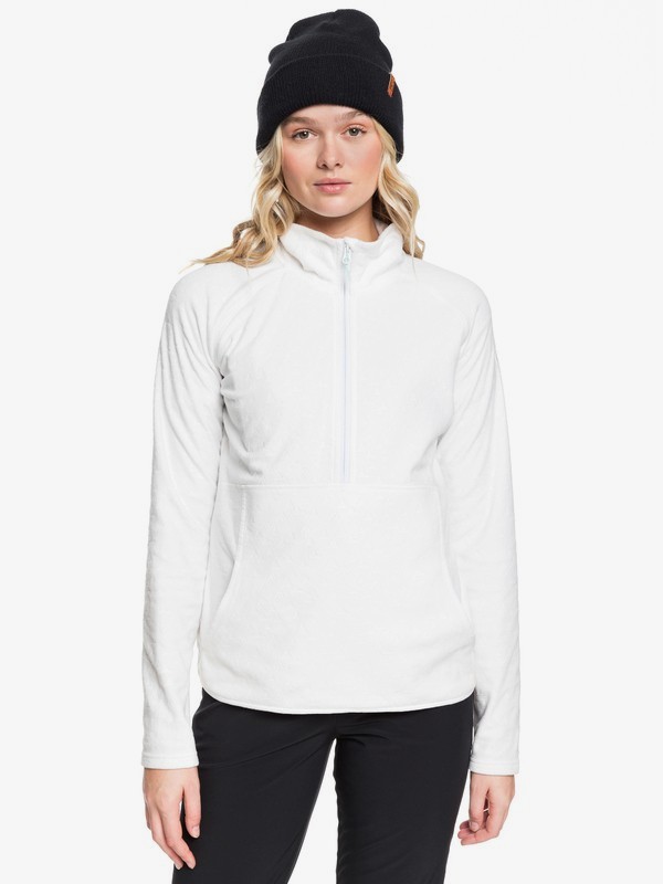 roxy, Cascade - Technical Zip-Up Fleece for Women, BRIGHT WHITE RISINGPEAK EMBOS (wbb5) 0 Cascade - Technical Zip-Up Fleece for Women White ERJFT03964 Roxy