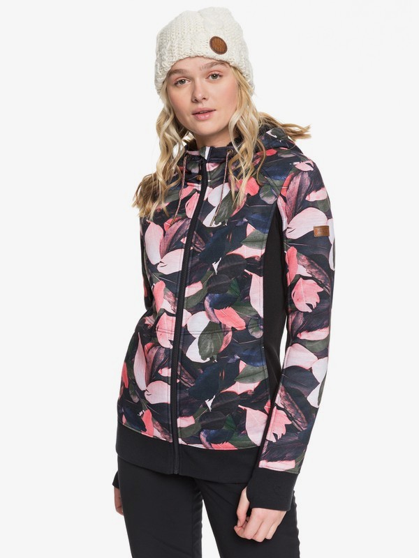 roxy, Толстовка на молнии Frost, LIVING CORAL PLUMES (mjl1) 0 Толстовка на молнии Frost Розовый ERJFT03969 Roxy