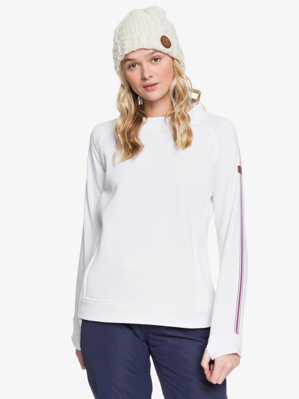 roxy, Resin Overhead - Technical Fleece for Women, BRIGHT WHITE (wbb0) 0 Resin Overhead - Technical Fleece for Women White ERJFT03983 Roxy