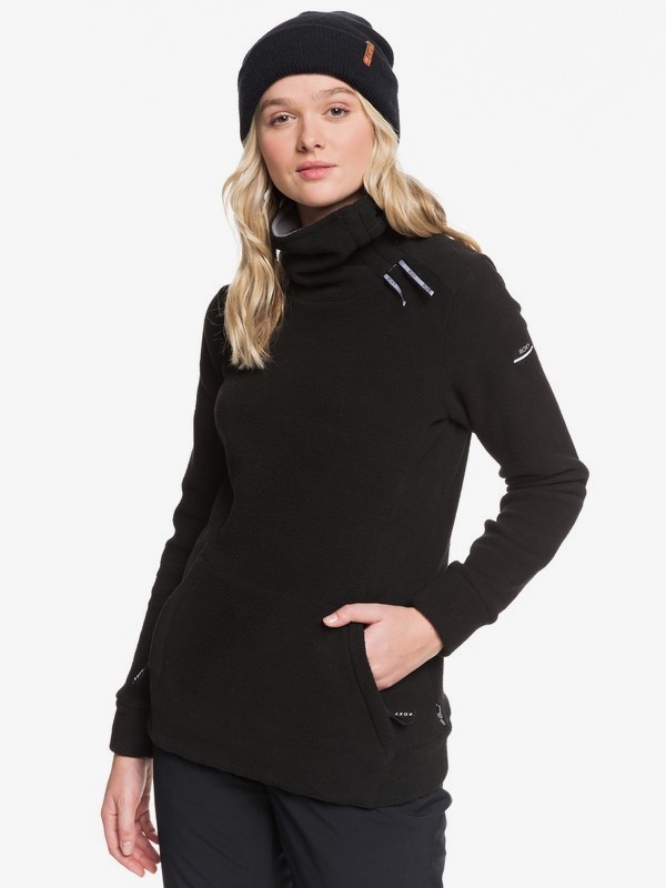 roxy, Deltine SpinDye® - Technical Turtleneck Fleece for Women, TRUE BLACK (kvj0) 0 Deltine SpinDye® - Technical Turtleneck Fleece for Women Black ERJFT04010 Roxy