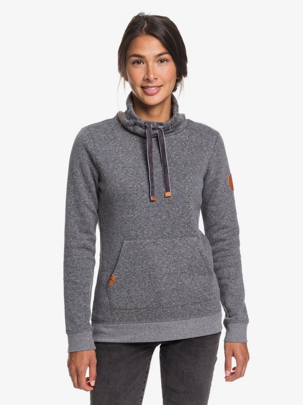 roxy, Worlds Away Funnel Neck Sweatshirt, ANTHRACITE (kvj0) 0 Worlds Away Funnel Neck Sweatshirt Black ERJFT04070 Roxy